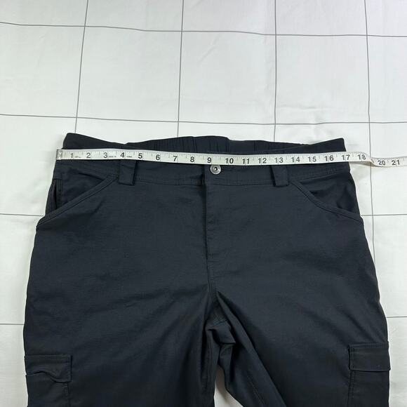 Duluth Trading Co Pants Womens 12 Black Dry on the Fly Bootcut Nylon Roll Up Hem - Picture 6 of 13